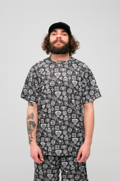 Футболка чоловіча Urban Planet Ovr Mesh Tat Bw