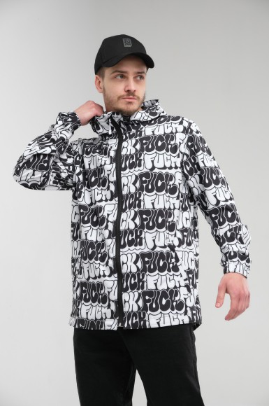 Вітровка чоловіча Urban Planet Vintage Fuck Bw