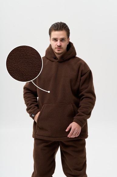 Hoodie Urban Planet Ovr Double M Brwn