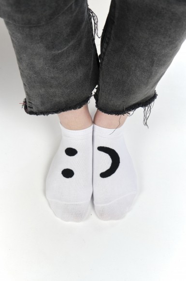 Шкарпетки короткі Urban Planet Sad/Fun Wht?