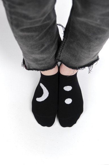 Шкарпетки короткі Urban Planet Sad/Fun Blk?