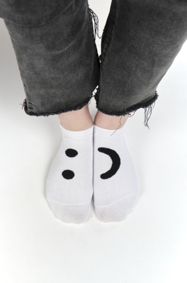 Шкарпетки короткі Urban Planet Sad/Fun Wht?