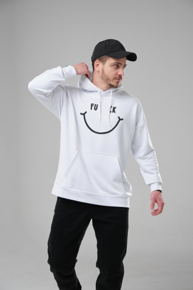 Худі чоловіче Urban Planet Ovr Fuck Wht