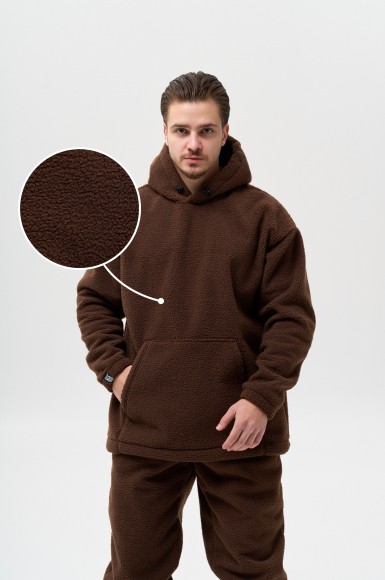 Hoodie Urban Planet Ovr Double M Brwn