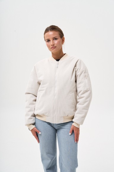 Бомбер жіночий вельвет Urban Planet Bomb Woc Mlk