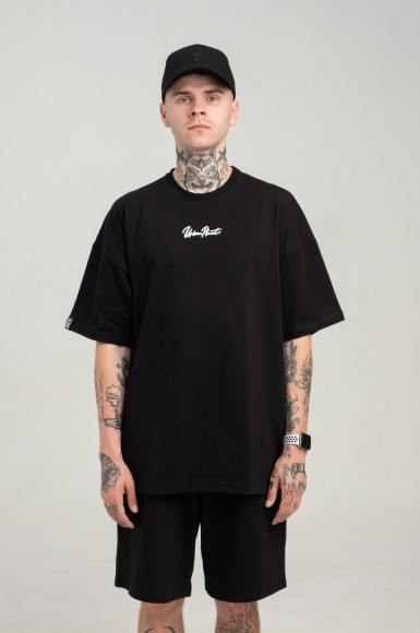 Футболка чоловіча оверсайз щільна Urban Planet Ovr Blk Cl