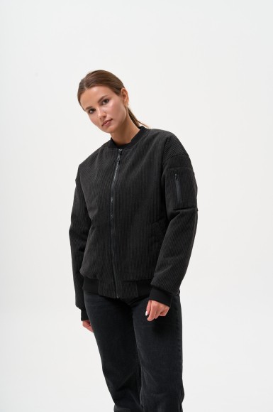 Бомбер жіночий вельвет Urban Planet Bomb Woc Blk
