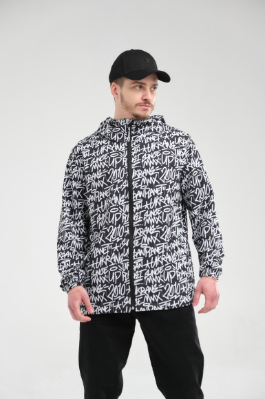 Вітровка чоловіча Urban Planet Vintage Lets Two Bw