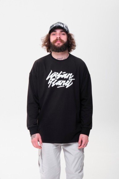 Лонгслів чоловічий Urban Planet Ovr Tag Blk