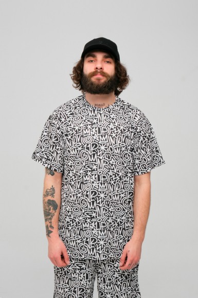 Men’s T-shirt Urban Planet Ovr Mesh Lets Bw