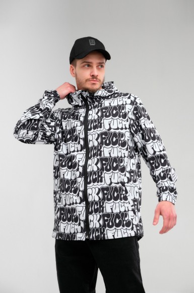 Windbreaker Urban Planet Vintage Fuck Bw