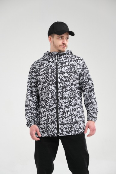 Вітровка чоловіча Urban Planet Vintage Lets Two Bw