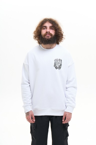 Men’s sweatshirt Urban Planet Ovr Col Wht